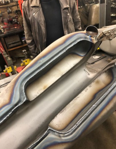 Welded petrol tank