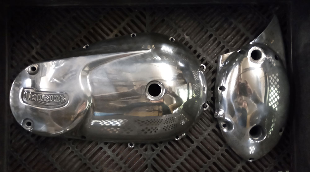 Polished engine cases